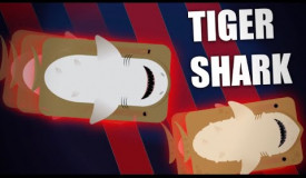 Tiger shark hunts for prey in deeeep.io