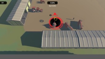 Missons and a win at the same time, hole.io