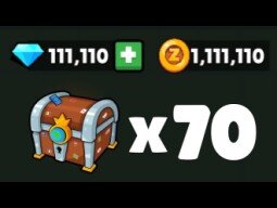 1 million coins, 100K gems? 70x Seasonal Chest Opening | ZombsRoyale.io