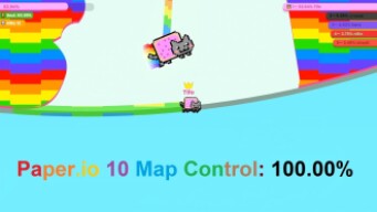 Paper.io 10 Map Control: 100.00%