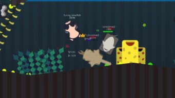 Sniping 40 million Sawfish in deeeep.io - eat fish, become the shark!