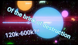 Agma.io - Of the brink of destruction (120k-600k)?!!