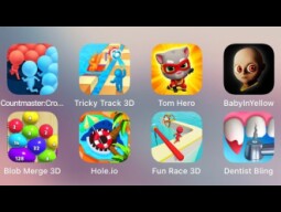 Count Masters,Tom Hero,Baby in Yellow,Hole.io,Fun Race 3D,Dentist Bling,Blob Merge 3D,Tricky Track