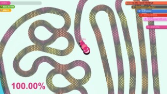 Paper.io 10 [Worm] Map Control: 100.00%