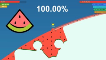 Paper.io 3 [Watermelon] Map Control: 100.00%