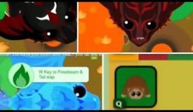 Getting 3 King Dragons + Big Foot by luck - Mope.io
