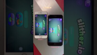 Comparison iPhone 6 Plus vs iPhone 7 open Slither.io #slithersnake #shorts