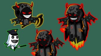 Policeman And Demonic Reaper Killed Two Bosses (EvoWorld.io)
