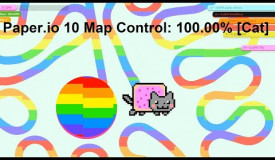 Paper.io 10 Map Control: 100.00% [Cat]
