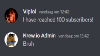 Krew.io Admin reacts to Viplol reaching 100 subscribers