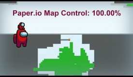 Paper.io Map Control: 100.00% Among Us