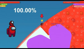 Paper.io 10 Map Control: 100.00% Among Us