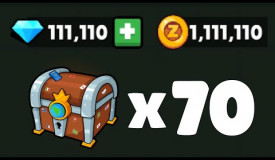 1 million coins, 100K gems? 70x Seasonal Chest Opening | ZombsRoyale.io