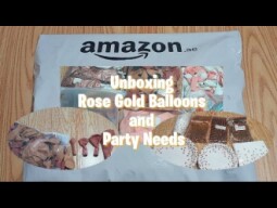 Unboxing Rose Gold Balloons and party needs from Amazon AE  || Lordz Love DIY